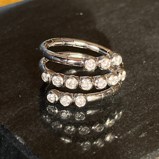 White Gold & Diamond Spiral Ring