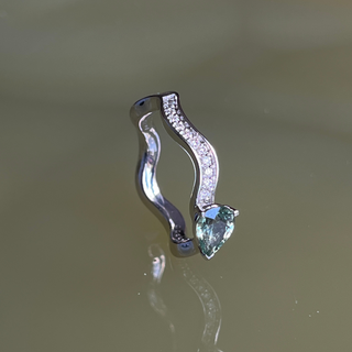 Fancy Light Green Sapphire & Diamond EUPHORIA Ring