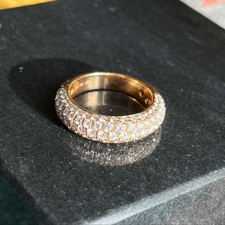 Red Gold and Diamond Ring