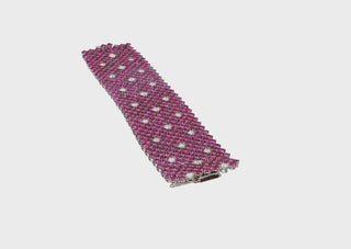 Pink Sapphire and Diamond Bracelet by Rareté Studios